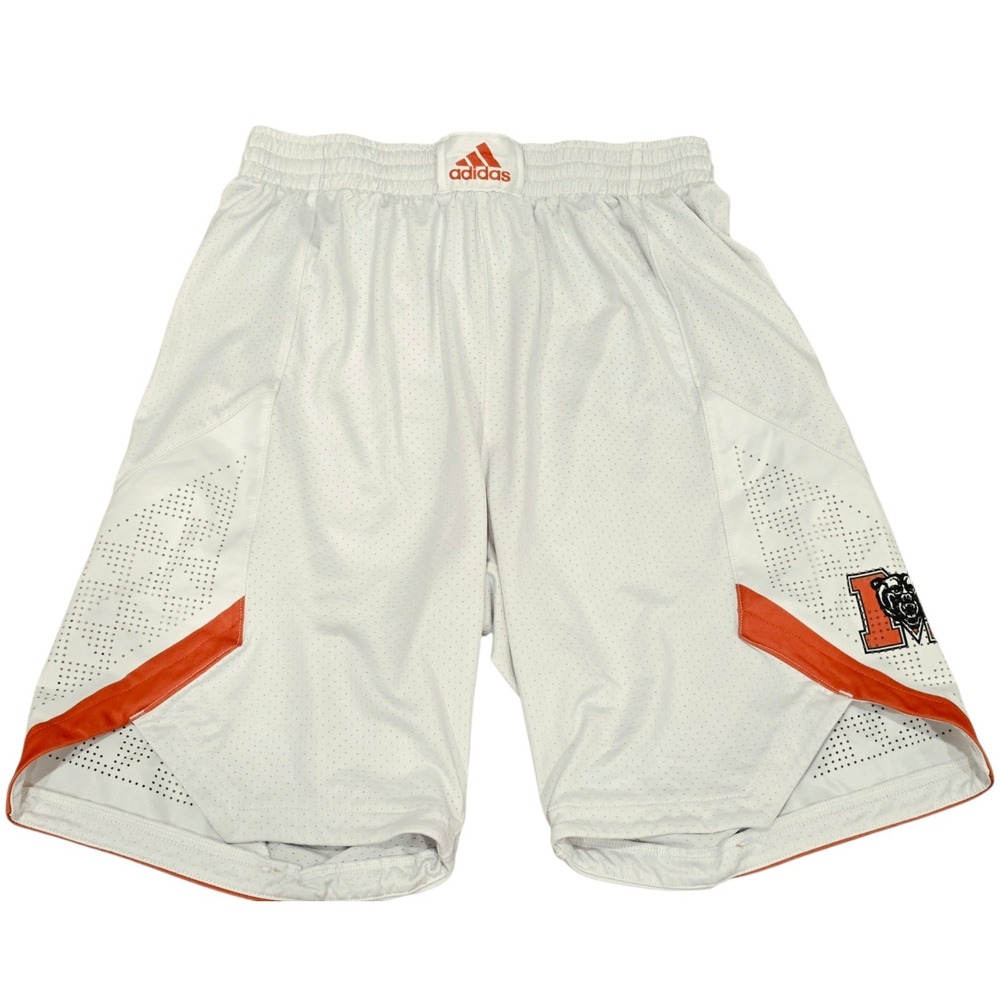 Adidas Mercer Bears Basketball Team Issued Shorts Men's Medium White NCAA